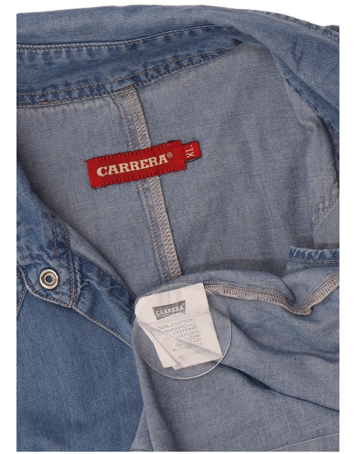 Carrera Damen Jeanshemd UK 18 XL Blaue Baumwolle