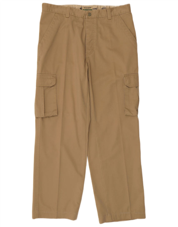 Dockers Herren Khakis Straight Cargo Hose W36 L29 Beige Baumwolle