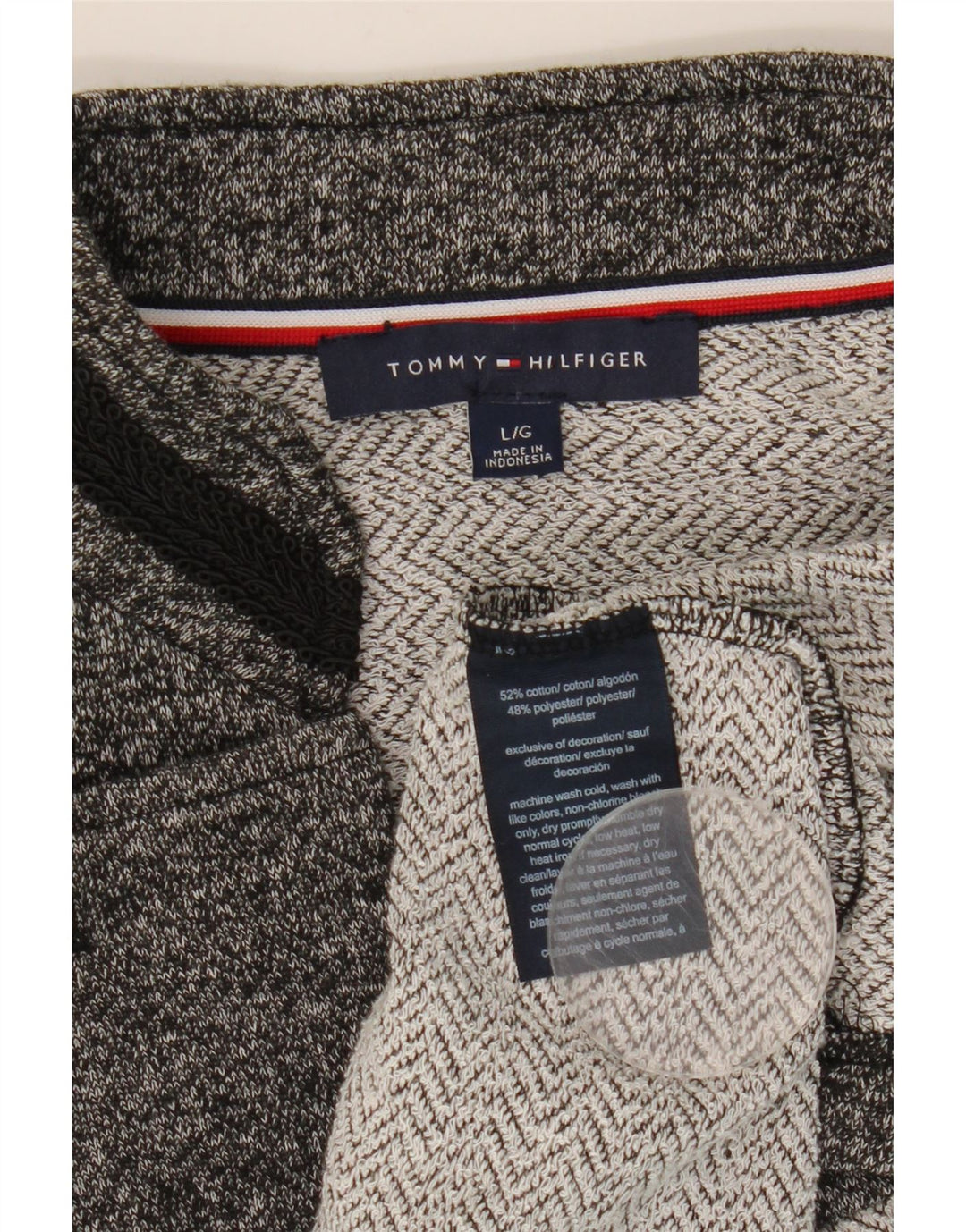 Tommy Hilfiger Damen-Blazer-Jacke, UK 14, große grau gefleckte Baumwolle