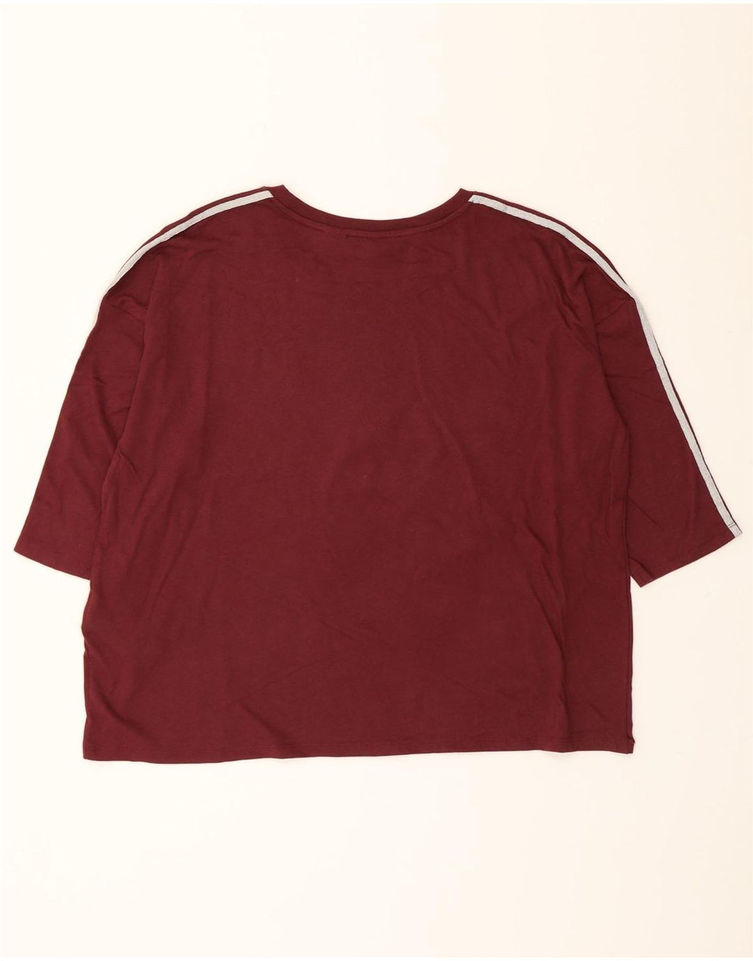LEVI'S Womens Oversized Top 3/4 Sleeve UK 16 Large Burgundy Cotton Vintage Levi's and Second-Hand Levi's from Messina Hembry 