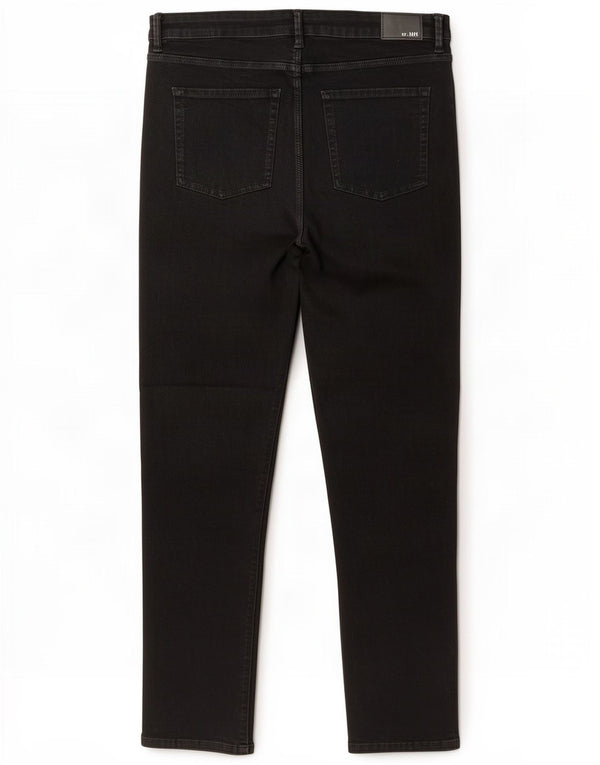 Marks & Spencer Damen Sienna Regular Straight Jeans UK 18 XL W36 L30 Schwarz