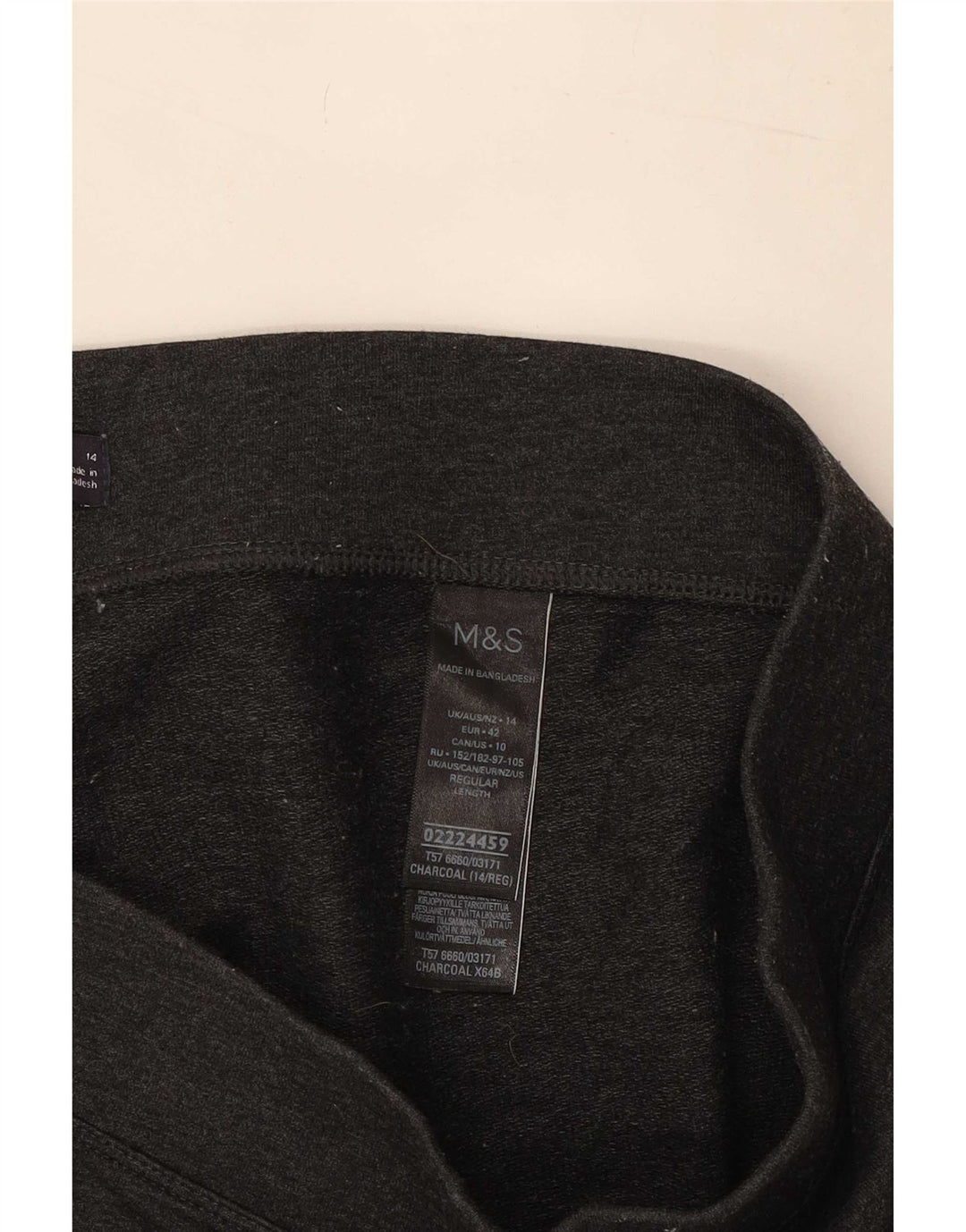Marks & Spencer Damen Leggings UK 14 Große graue Baumwolle