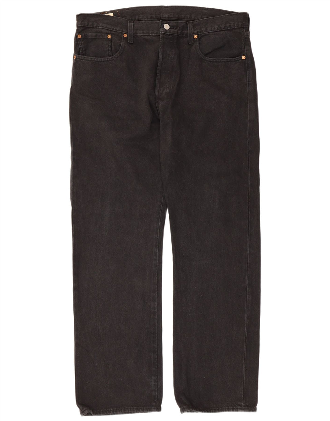 Levi's Herren 501 Straight Jeans W38 L32 Schwarze Baumwolle
