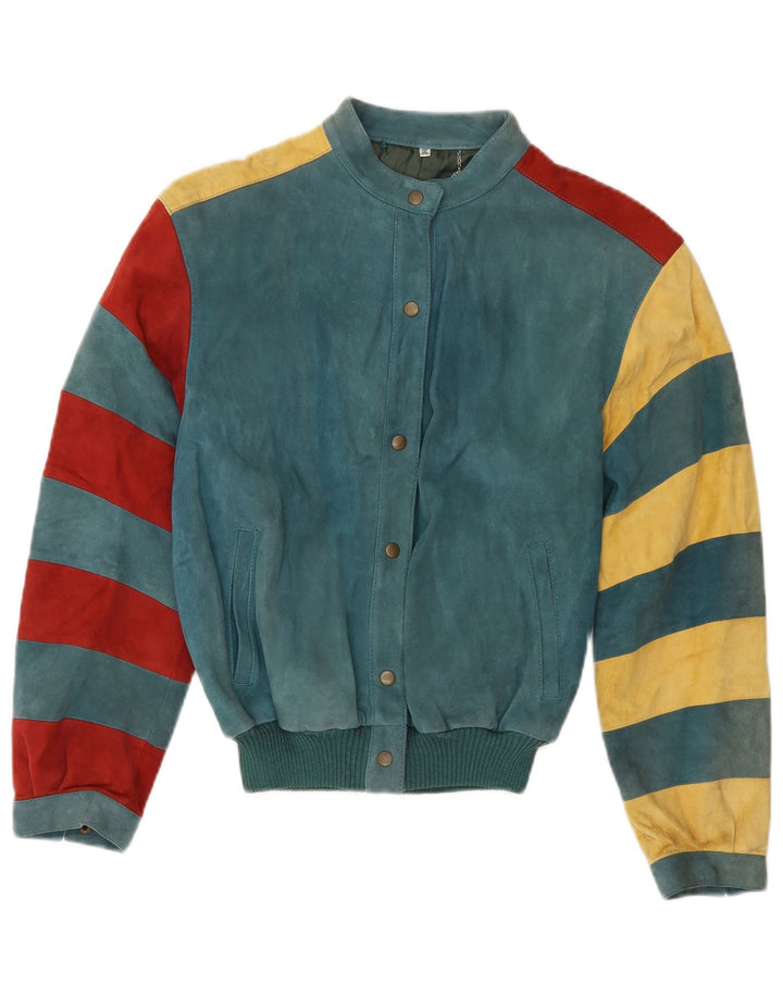 Vintage Damen Bomberjacke EU 36 Kleiner grüner Farbblock