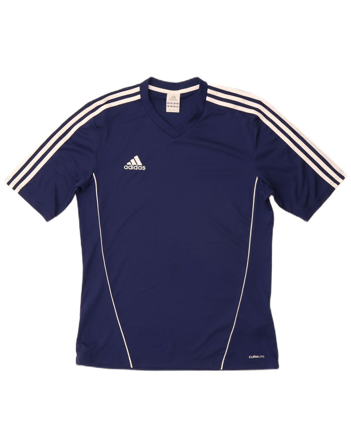 ADIDAS Herren Climalite T-Shirt Top Medium Marineblau Polyester
