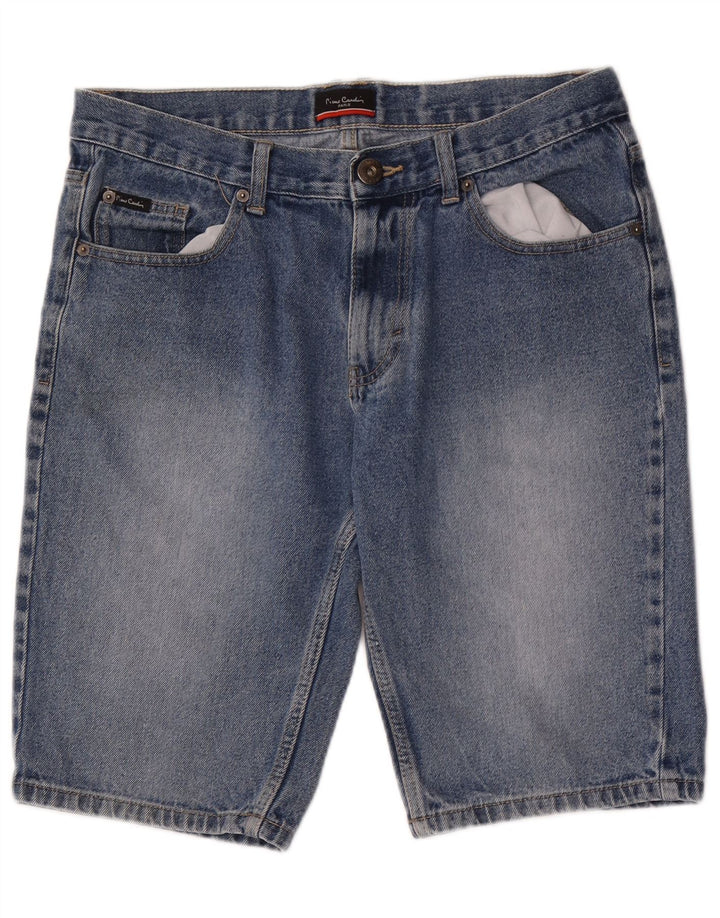 Pierre Cardin Herren-Jeansshorts, mittelgroß, W32, blaue Baumwolle