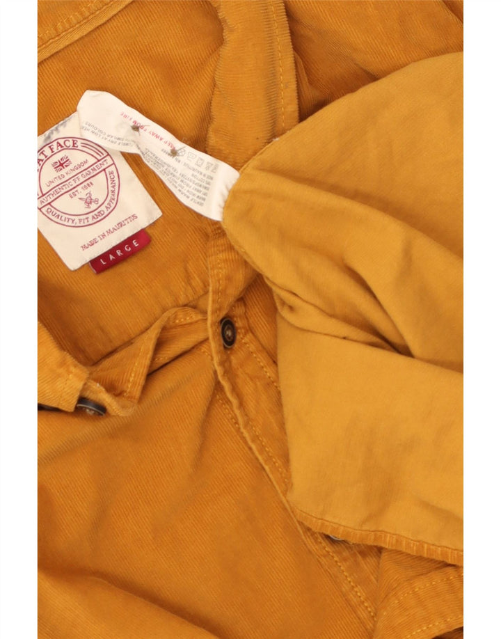 Fat Face Herren-Cordhemd, Größe L, Beige, Baumwolle