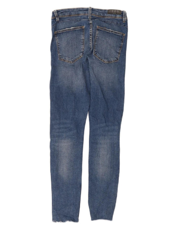 Zara Damen Skinny Jeans EU 38 Small W28 L26 Blaue Baumwolle
