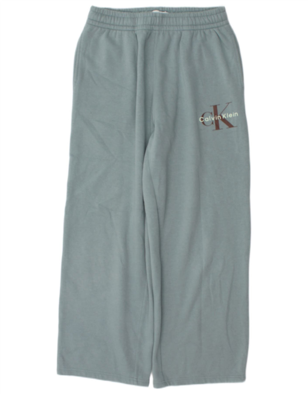 Calvin Klein Herren-Trainingshose mit Grafik, mittelblaue Baumwolle