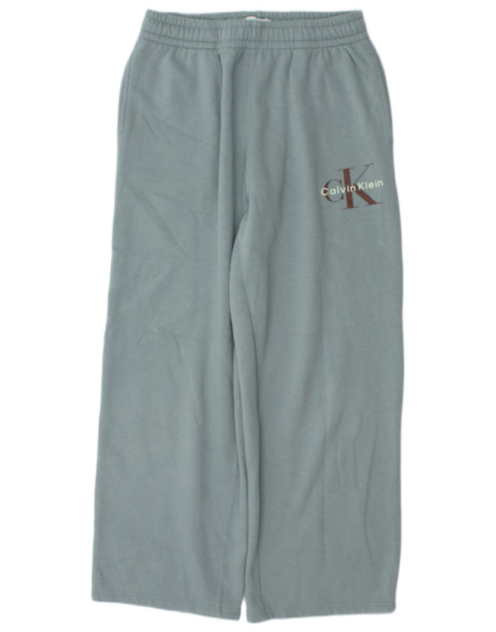 Calvin Klein Herren-Trainingshose mit Grafik, mittelblaue Baumwolle