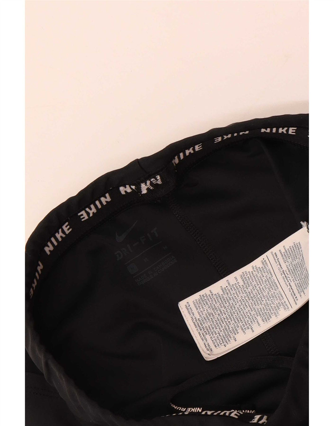 Nike Damen Dri Fit Crop Leggings UK 12 Medium Schwarz Polyester