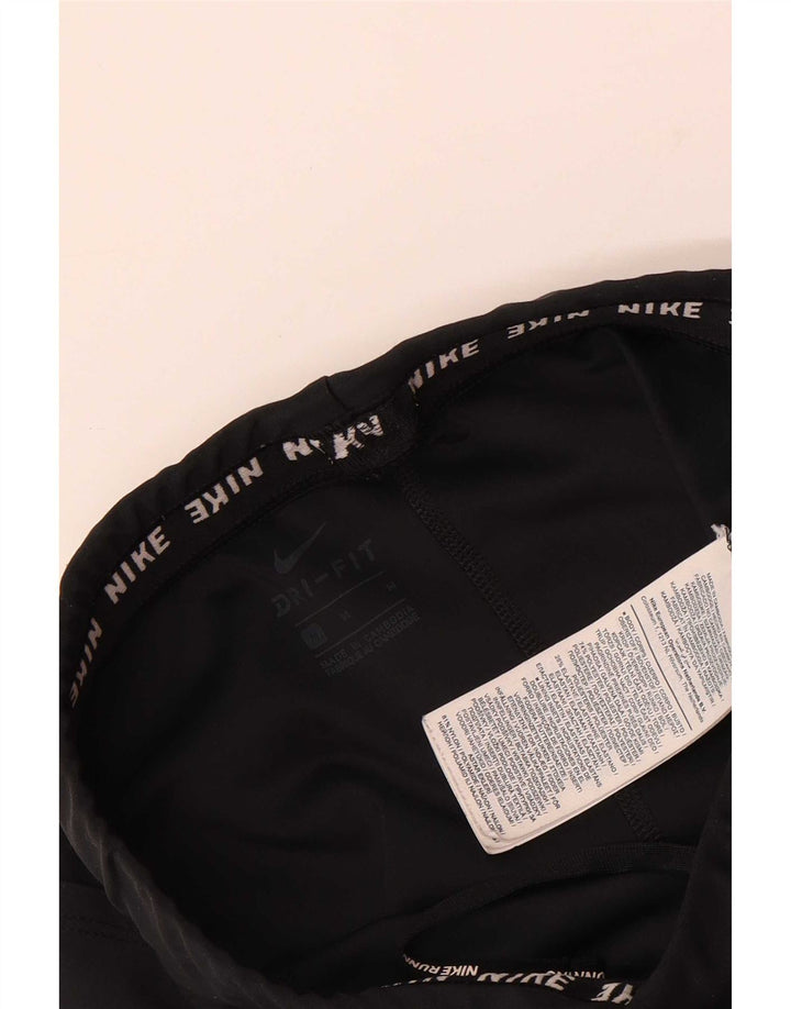 Nike Damen Dri Fit Crop Leggings UK 12 Medium Schwarz Polyester