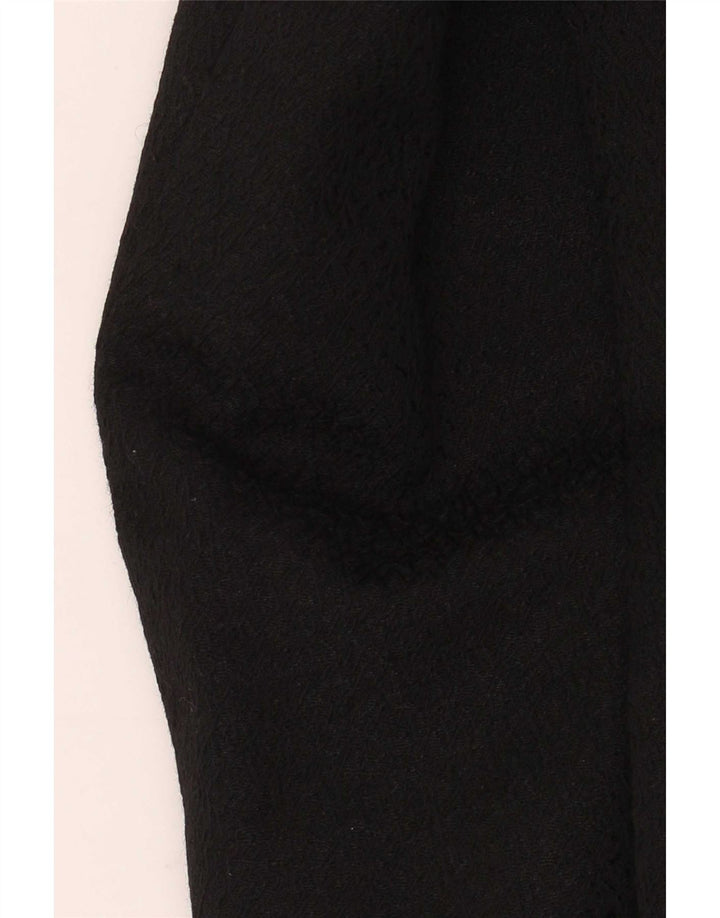 Vintage Damen Zweireihiger Mantel UK 14 Medium Schwarz
