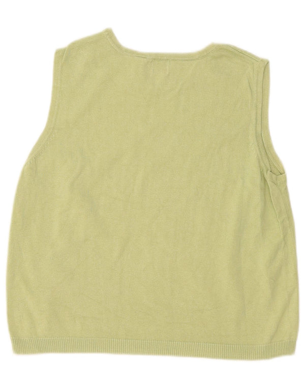 Gap Womens Vest Top UK 14 Medium Green Cotton