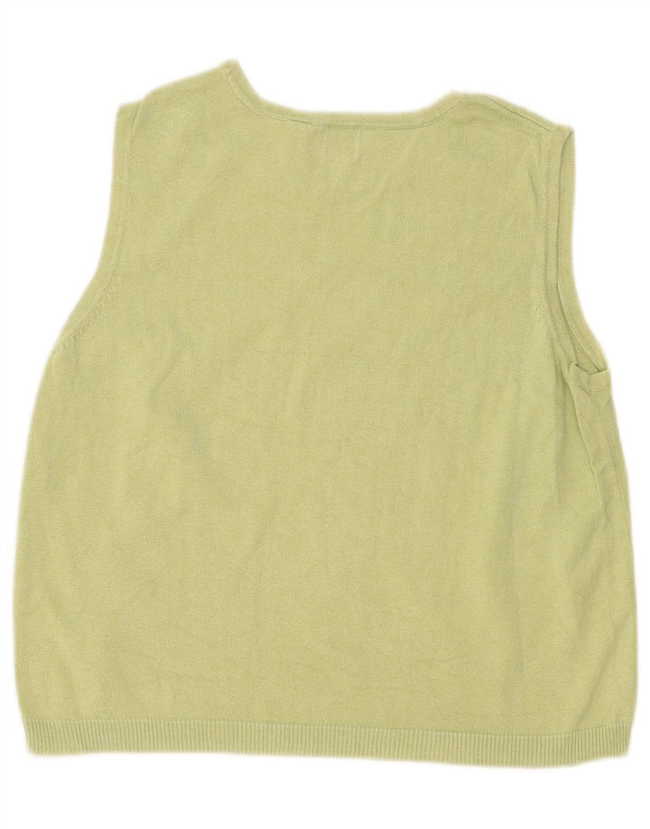 Gap Damen-Trägershirt, UK-Größe 14, mittelgrüne Baumwolle