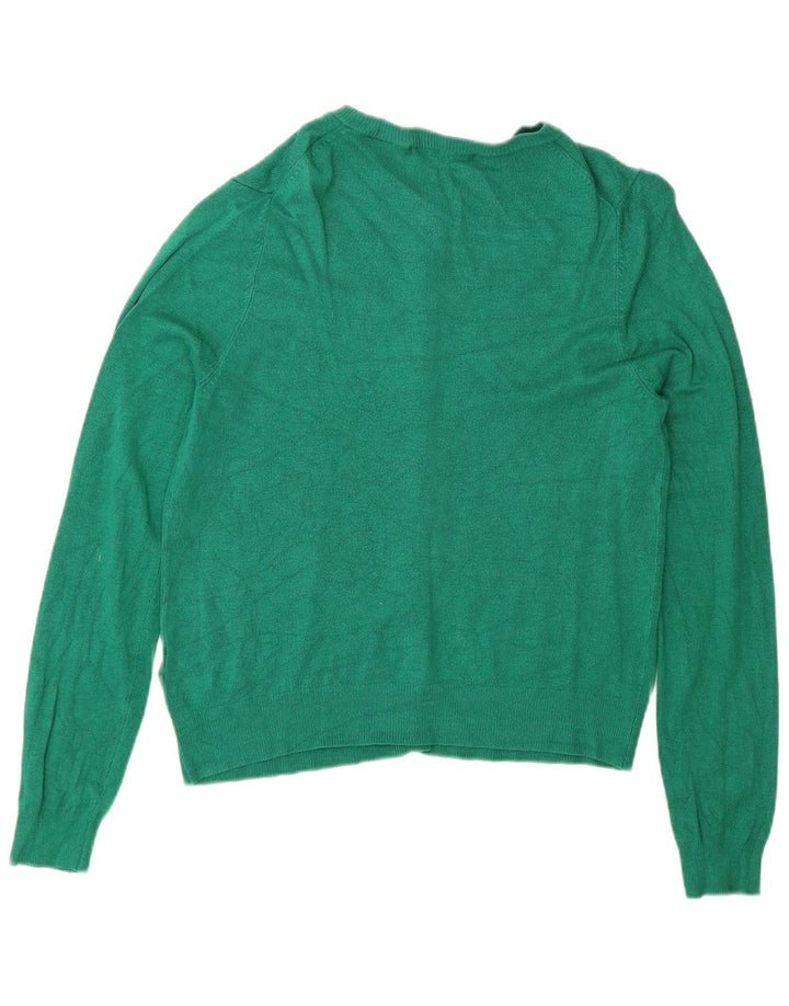 Marks & Spencer Damen-Cardigan-Pullover UK 12 Mittelgrüne Viskose