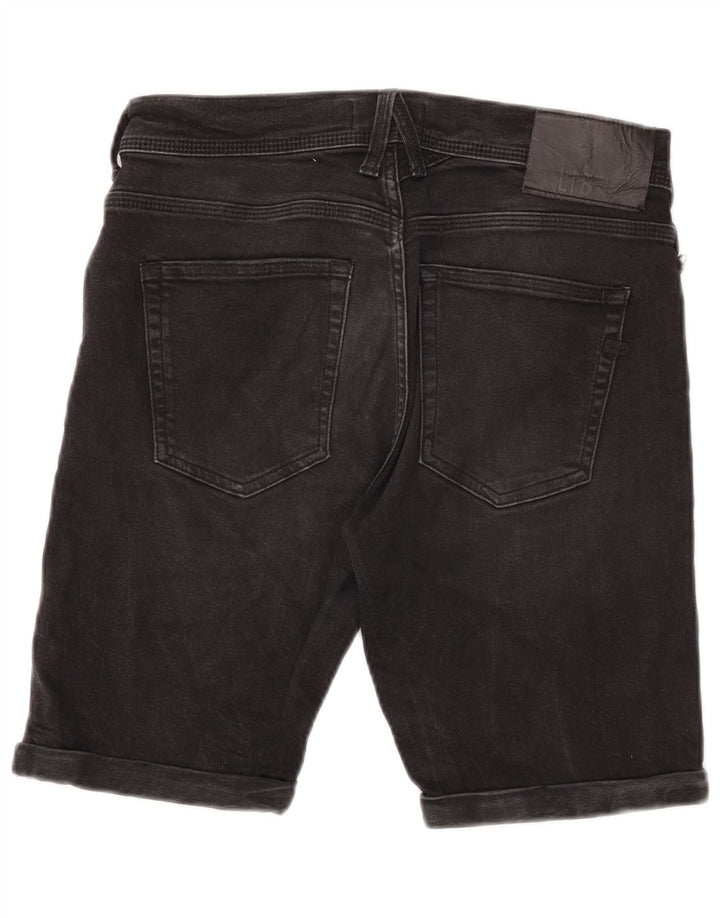 LTB Herren-Jeansshorts, Größe S, W28, schwarze Baumwolle