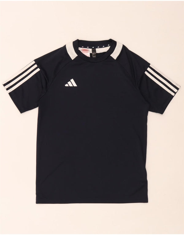 Adidas Jungen Aeroready T-Shirt Top 13-14 Jahre Marineblau Farbblock