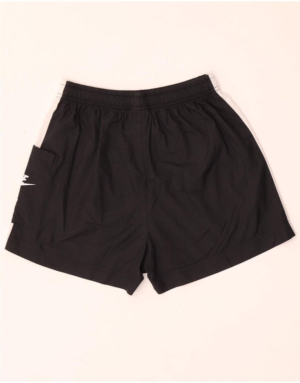 Nike Damen-Sportshorts UK 14 Mittelschwarzes Colourblock-Polyester
