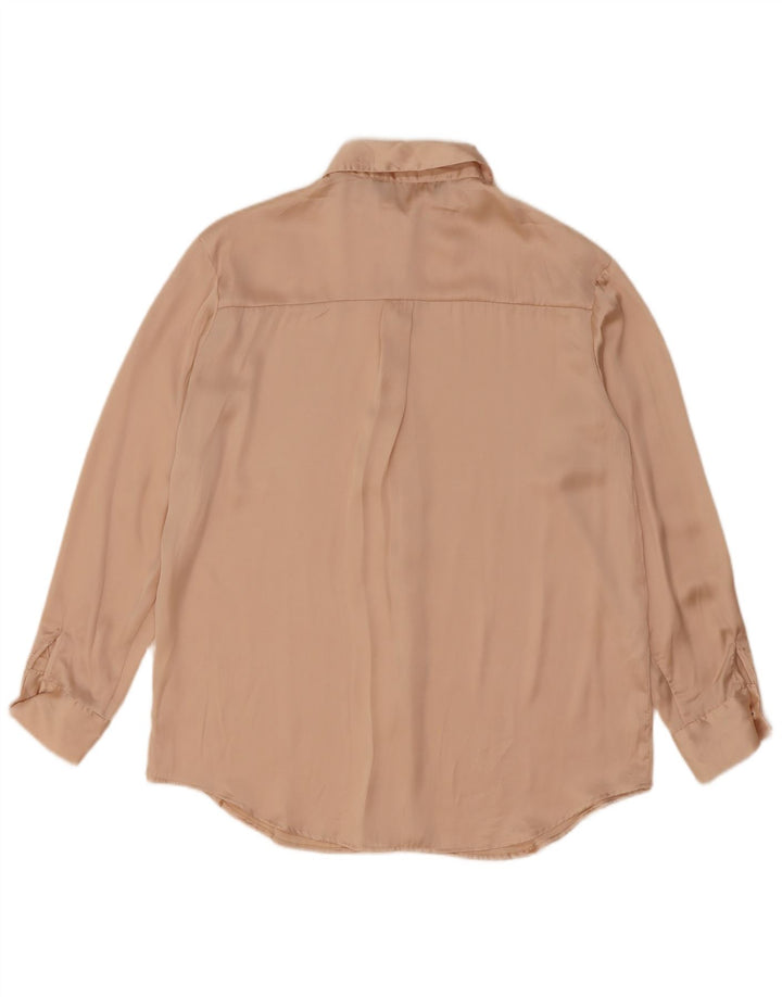 Zara Damen Übergroße Hemdbluse UK 6 XS Beige
