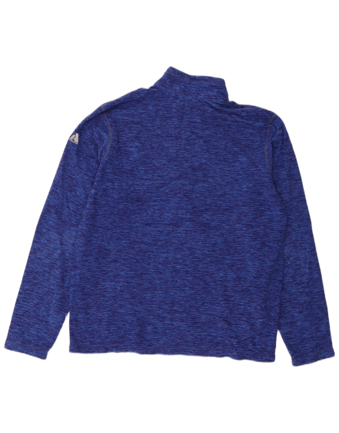 Eddie Bauer Herren-Fleecepullover mit Reißverschluss am Hals, großes, blau meliertes Polyester