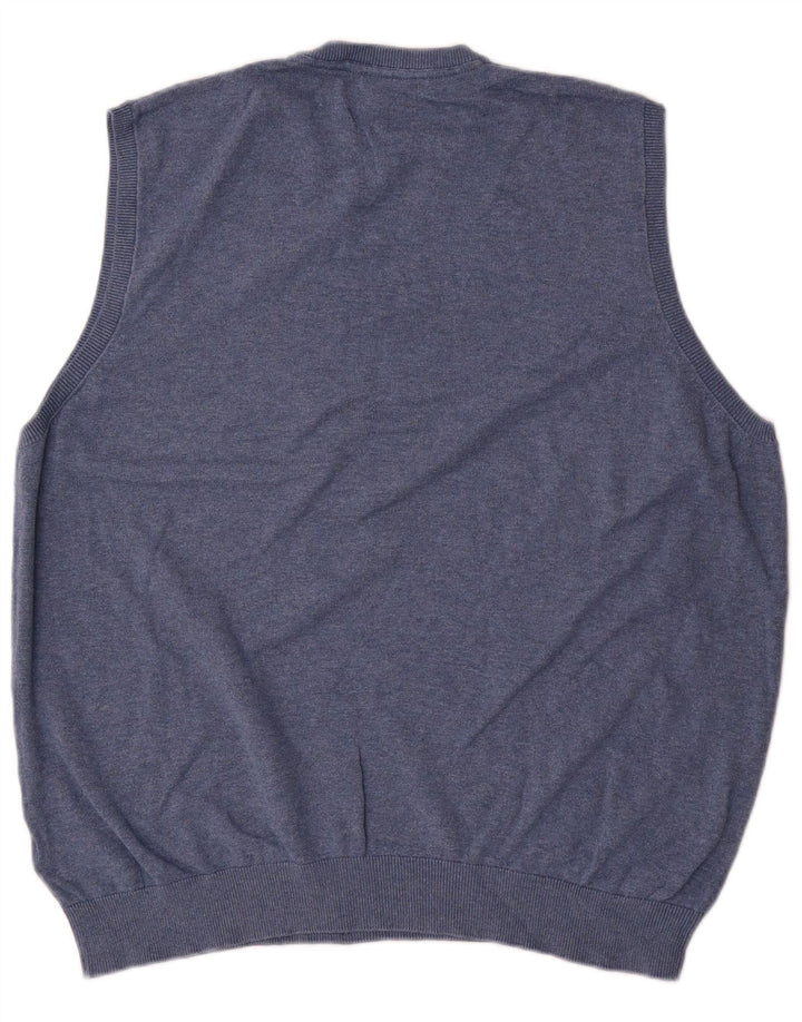 Marks & Spencer Herren Weste Tank Top 2XL Blau Baumwolle