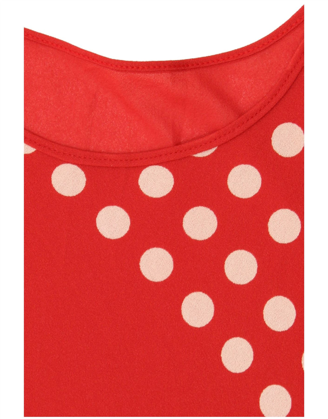 Vintage Damen Etuikleid UK 16 Großes rotes Polka Dot