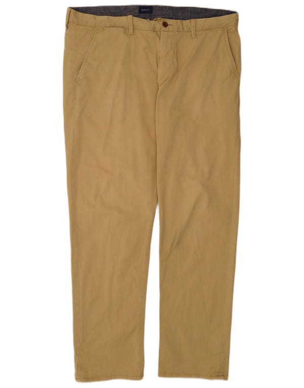 Gant Herren gerade Chinohose W38 L34 Beige Baumwolle