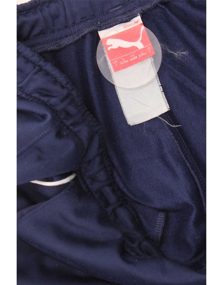 Puma Herren-Trainingshose, Jogginghose, Größe L, Marineblau