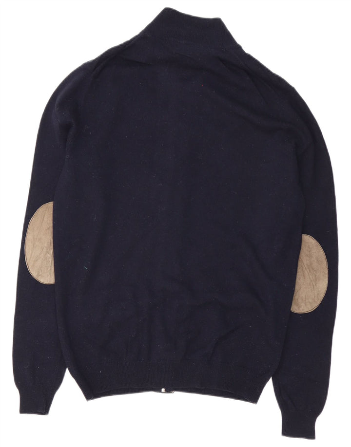 Massimo Dutti Herren-Strickjacke, mittleres Marineblau