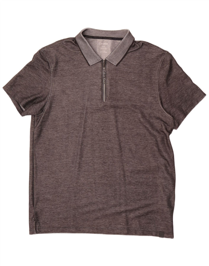 Calvin Klein Herren Poloshirt XL Grau meliert