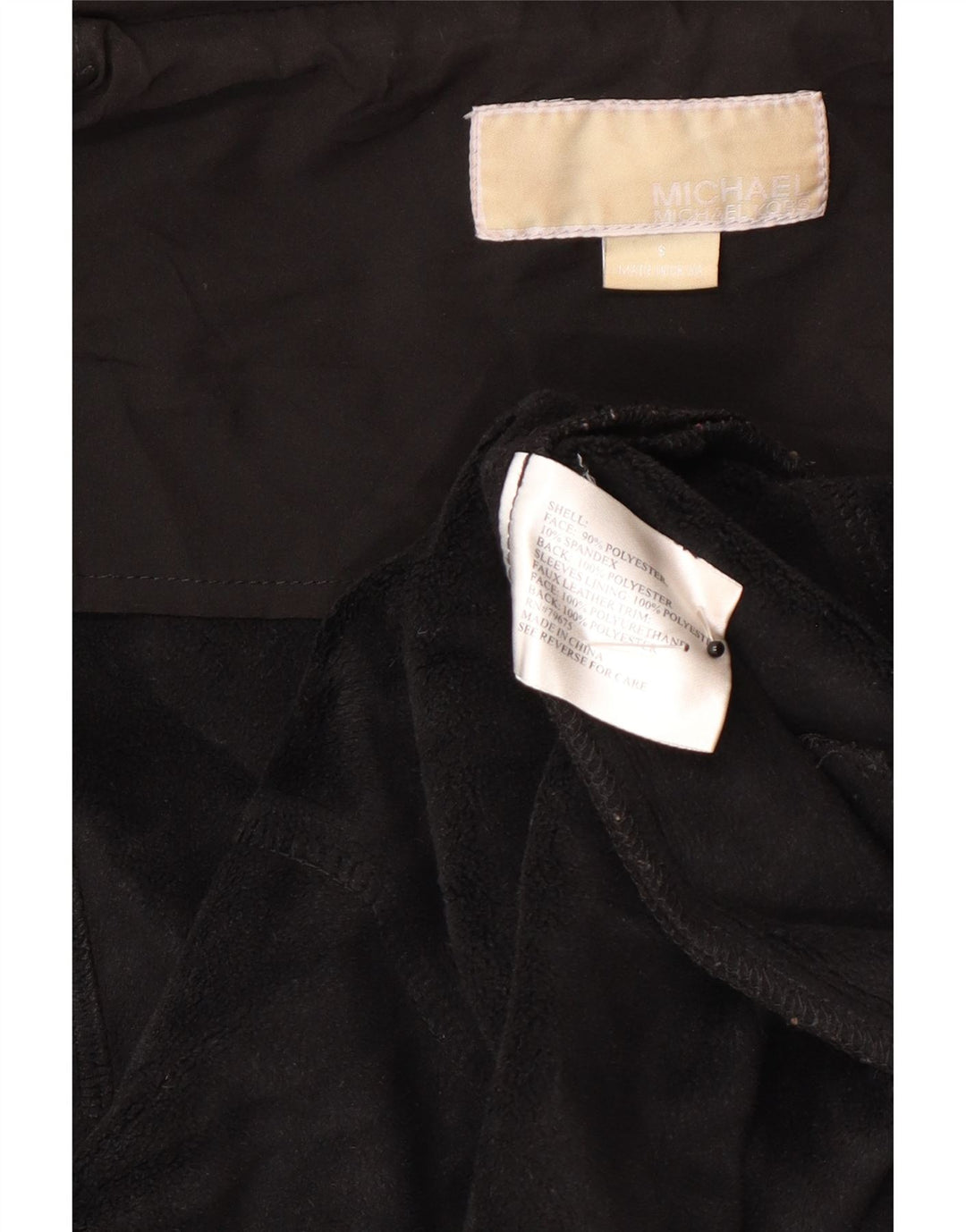 Michael Kors Damen-Parka mit Kapuze, UK 10, Größe S, Schwarz, Polyester