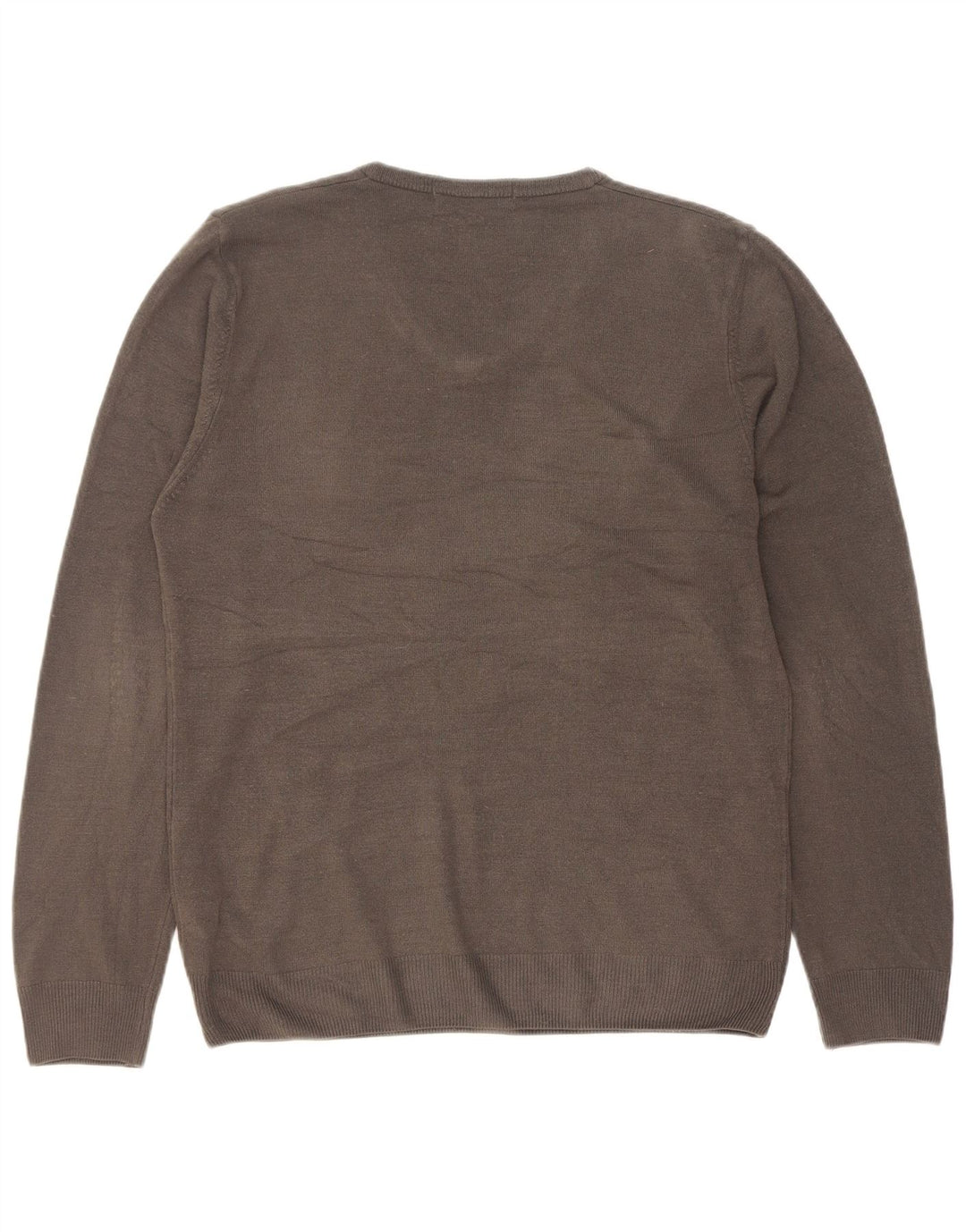 Marks & Spencer Herren-Pullover mit V-Ausschnitt, mittelgraues Acryl