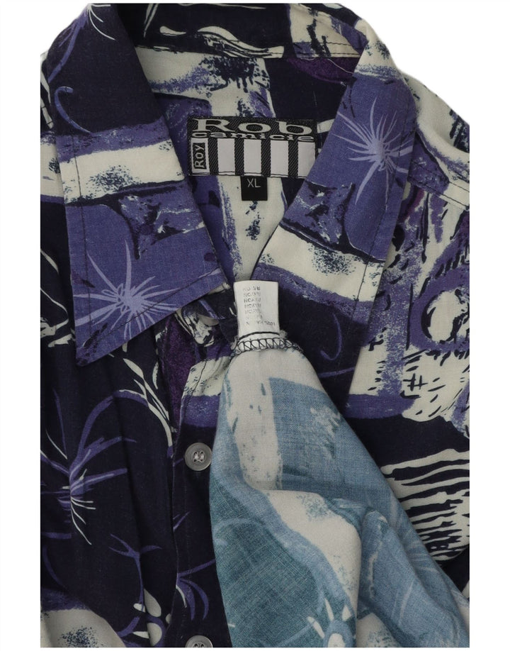 Rob Roy Herren Kurzarmhemd XL Mehrfarbig Patchwork Rayon