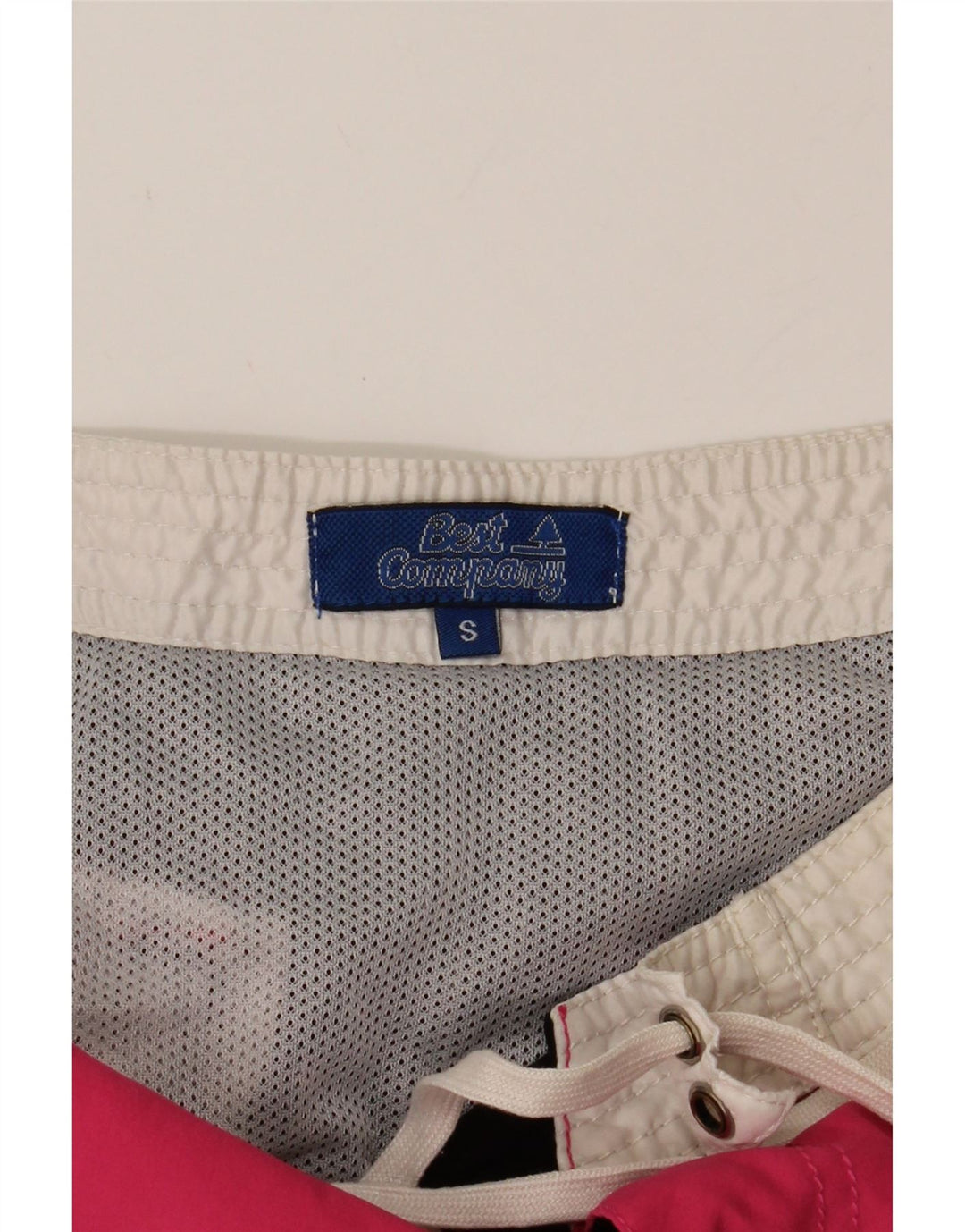 BEST COMPANY Mens Swimming Shorts Small  Pink Colourblock Polyester Vintage Best Company and Second-Hand Best Company from Messina Hembry 