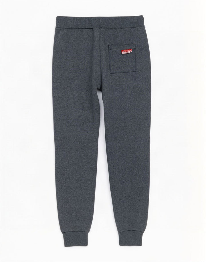 Superdry Herren-Trainingshose mit grafischem Muster, mittelgraue Baumwolle