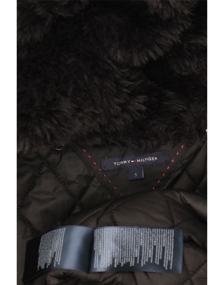 Tommy Hilfiger Damen Parka mit Kapuze, übergroß, Gr. 10, Schwarz