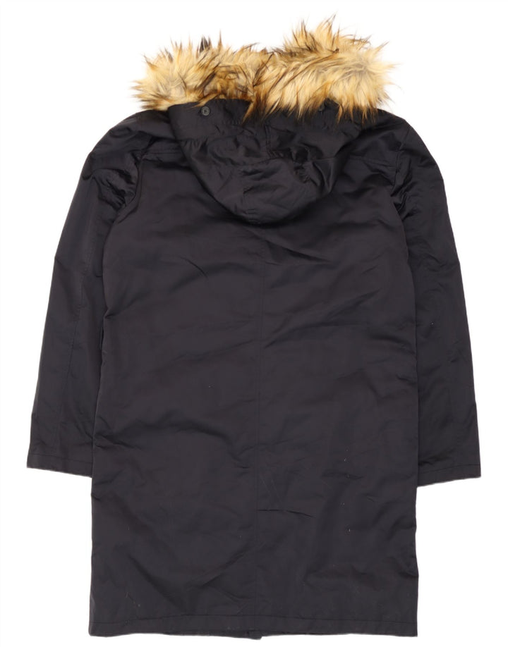 Zara Herren-Parka mit Kapuze, UK 40, Größe L, Schwarz, Polyester