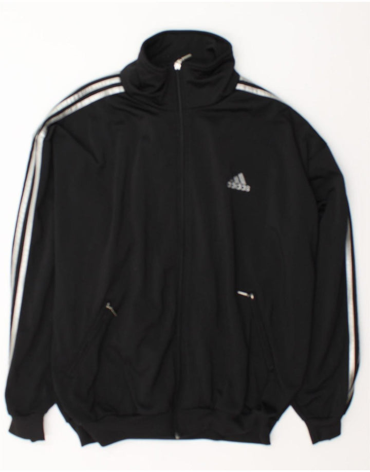 Adidas Herren Trainingsanzug Top Jacke UK 40/42 Large Schwarz Polyester