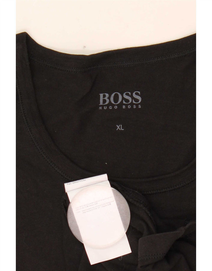 Hugo Boss Herren T-Shirt Top XL Schwarz Baumwolle