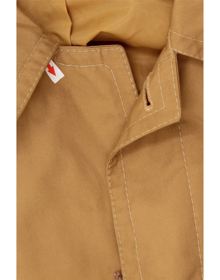 Vintage Herrenmantel UK 40 Große Beige Baumwolle