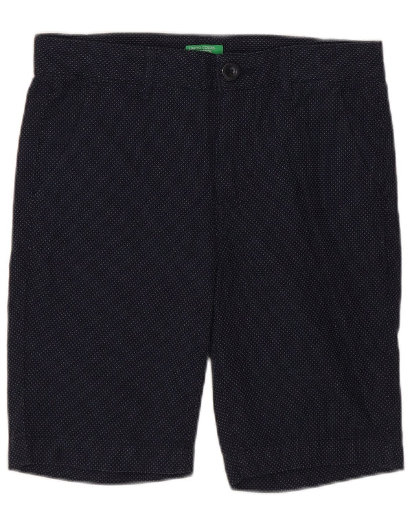 Benetton Chino-Shorts für Jungen, 7–8 Jahre, Größe M, W24, marineblau gepunktete Baumwolle
