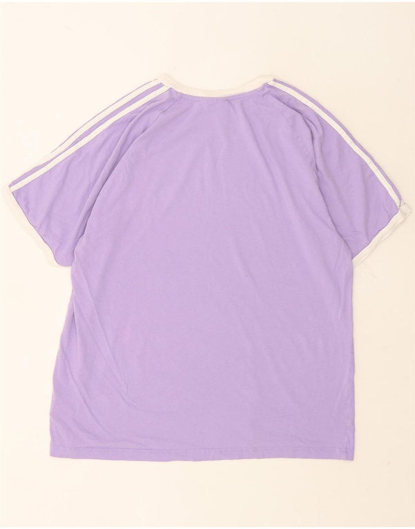 Adidas Herren T-Shirt Top XL Lila Baumwolle