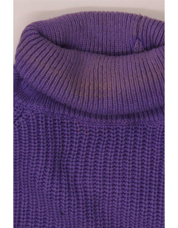 Rollkragenpullover für Herren von Zara, mittelviolette Baumwolle