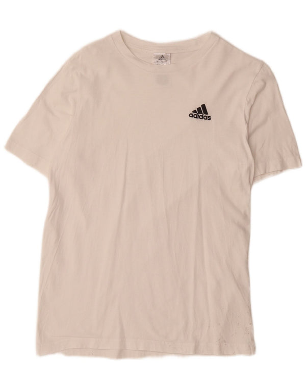 Adidas Herren T-Shirt Top Small Weiß Baumwolle