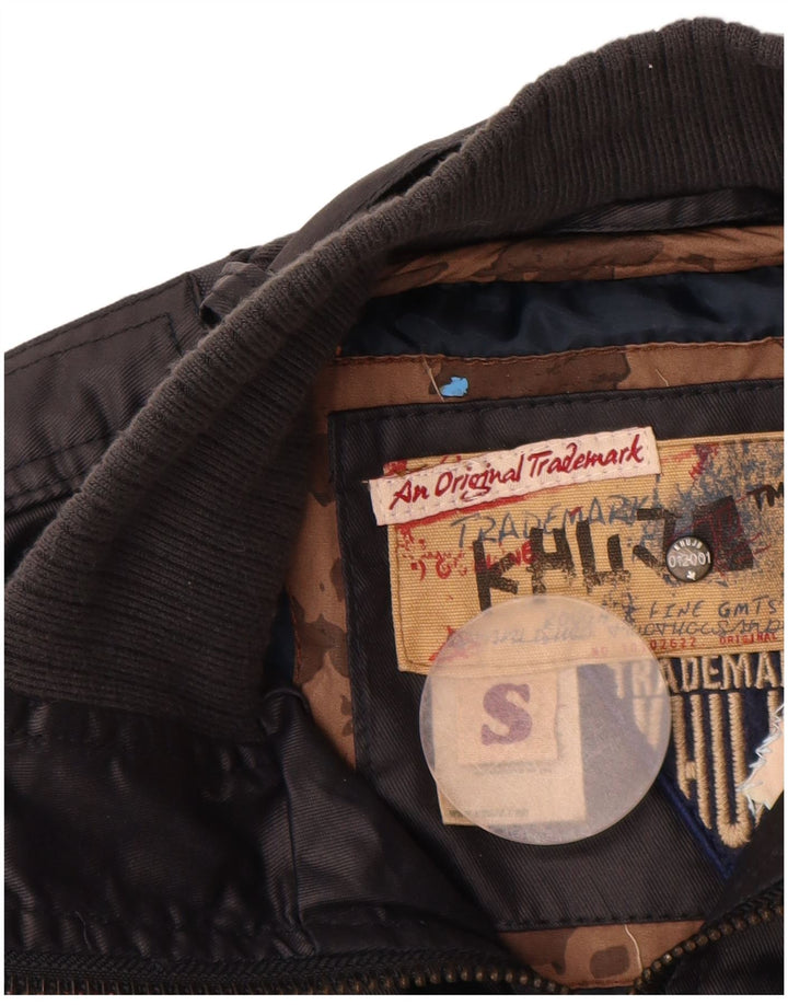 KHUJO Damen Utility-Jacke UK 10 Small Marineblaue Baumwolle