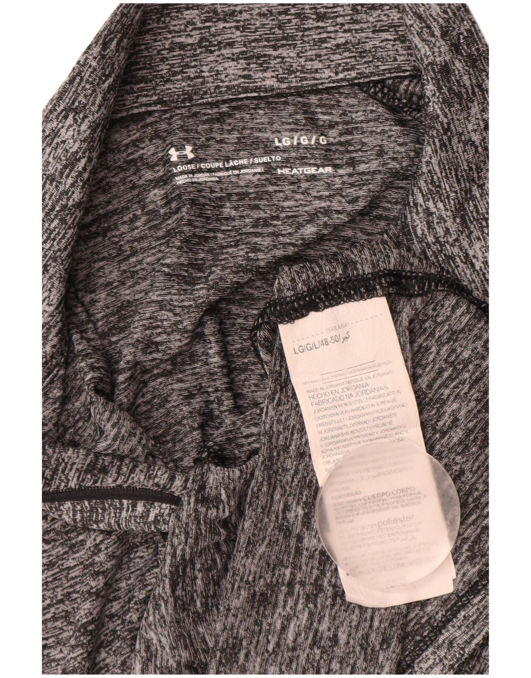 Under Armour Damen Heat Gear Top Langarm UK 14 Large Grau Polyester