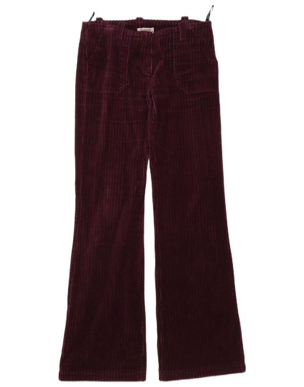Vintage Damen Flare Cordhose EU 40 Medium W30 L34 Burgund