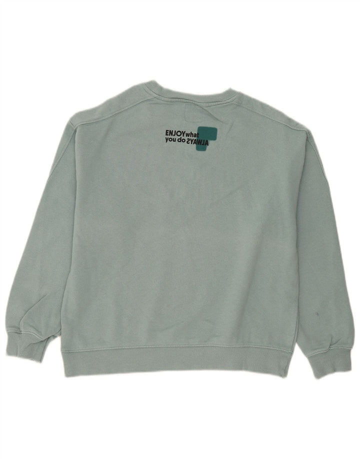 Zara Jungen-Sweatshirt mit Grafik, 13–14 Jahre, blaue Baumwolle