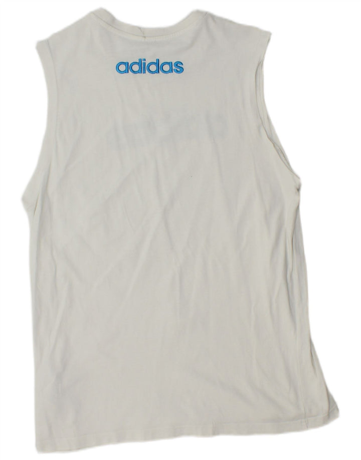 Adidas Herren Graphic Vest Top Mittelweiße Baumwolle